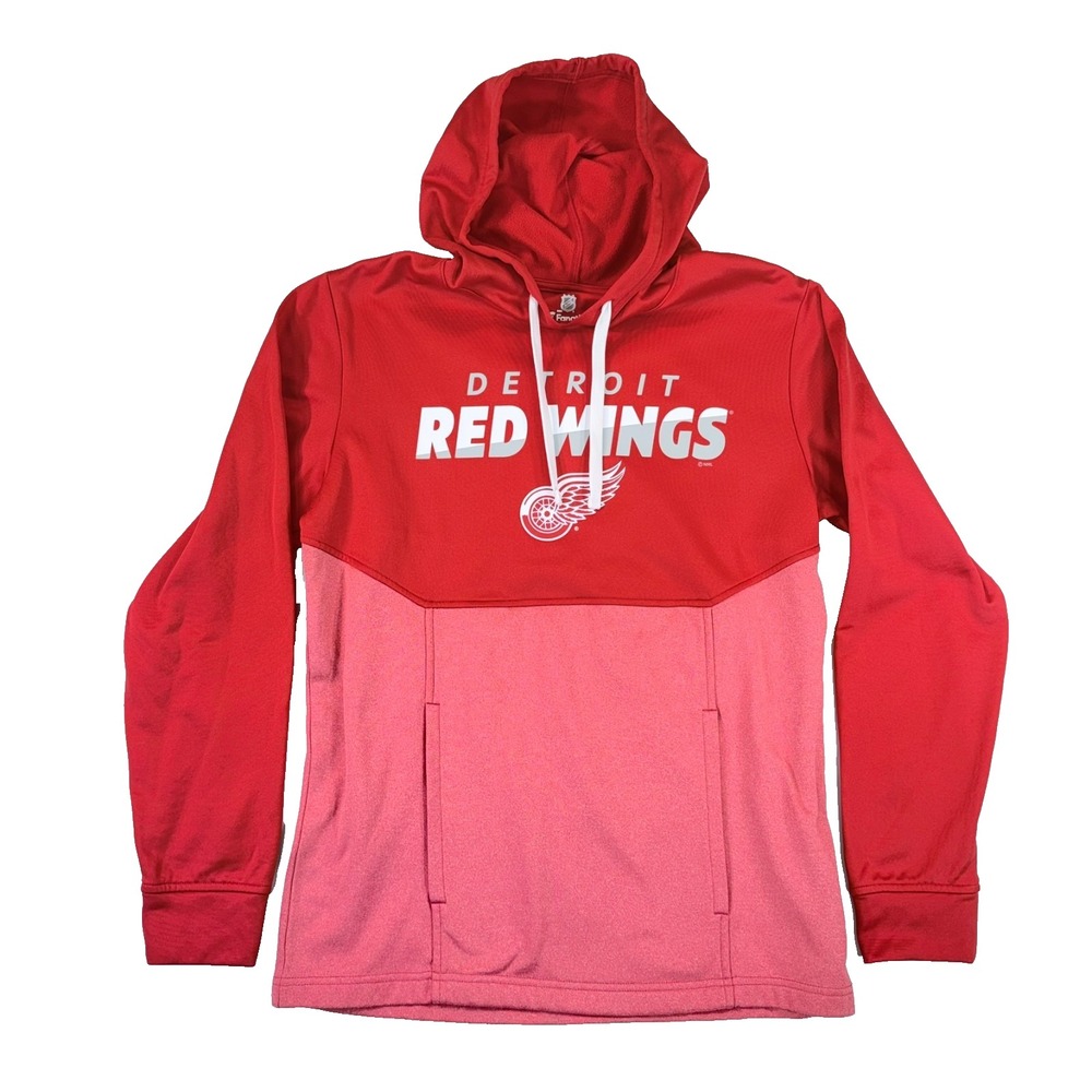 Detroit Red Wings Fanatics Men's Medium Hoodie Pullover NHL NWOT